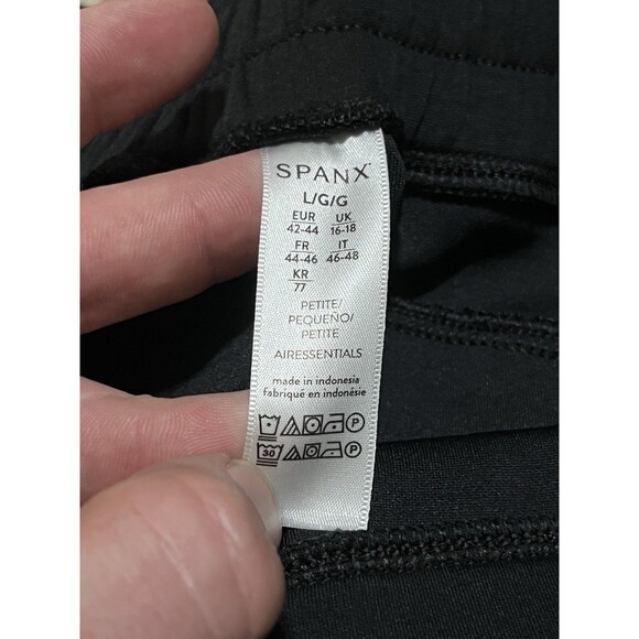 NWT Spanx Air Essentials Cropped Wide Leg Pants Petite Women’s Large Very Black - Picture 6 of 12
